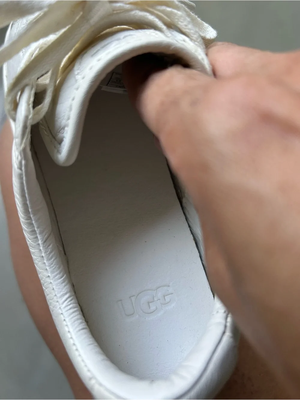 UGG Women's White Low-Top Leather Sneakers
